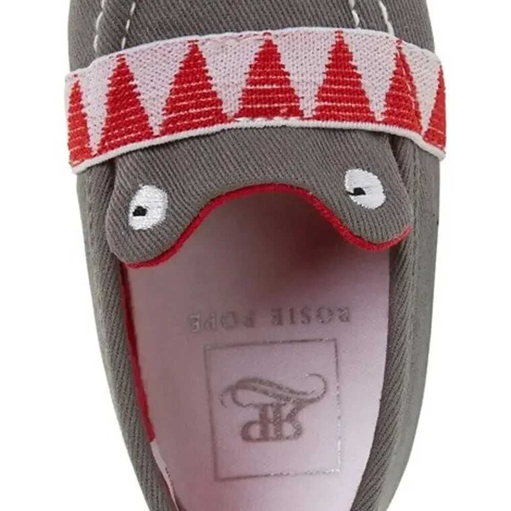 Rosie Pope 'I See You' Adorable Crib Shoe. Gray And Red. Size 3-6 Months. Gift